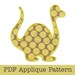 Dinosaur Applique Template, Animal, DIY, Children, PDF Pattern by Angel Lea Designs, Instant Download