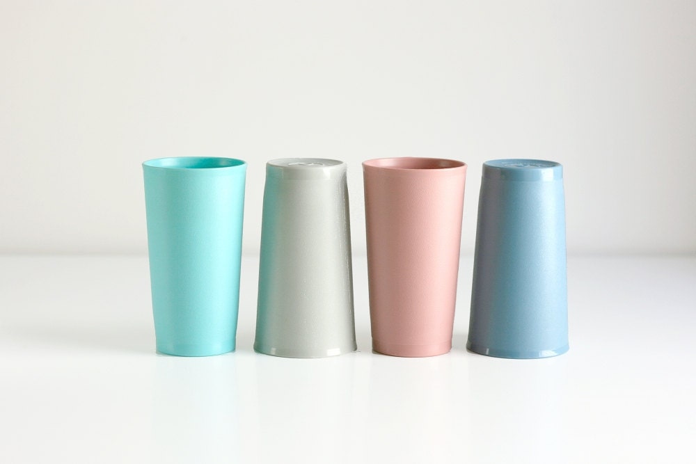 Vintage Pastel Tupperware Tumblers