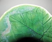 Deep Green Oak Leaf Bowl