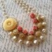 Rendevous-vintage flower and beaded necklace 
