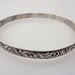 Antique Jewel Art Sterling Engraved Bangle Bracelet