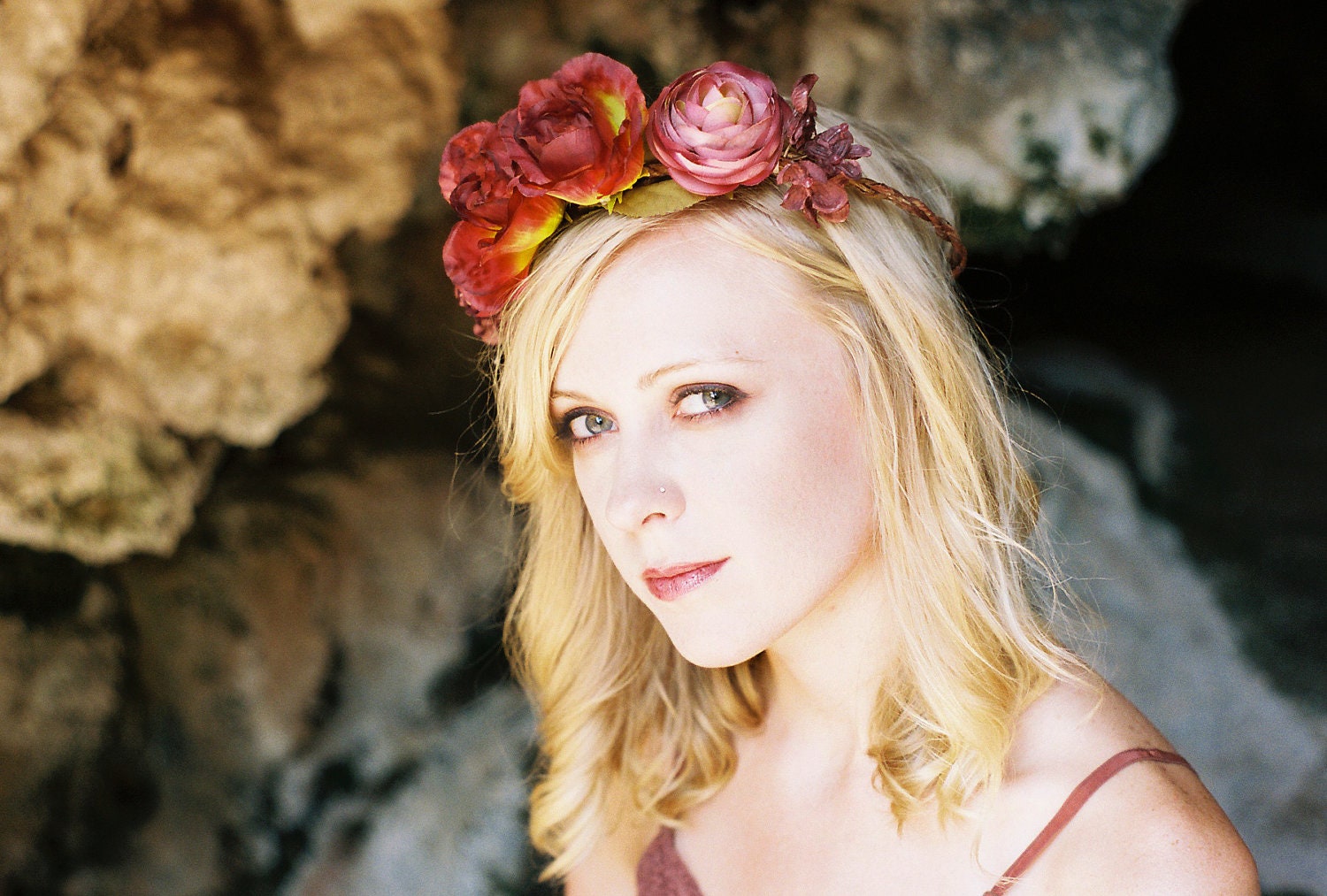 Gorgeous Handmade Rose Flower Crown - Halo - Circlet