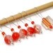 Knitting Stitch Markers Set, Beaded, Snag Free, Tangerine Orange, Gift for Knitter, DIY Crafts, TJBdesigns