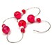 Removable Stitch Markers Set, Crochet, Snag Free, Beaded, DIY Crafts, Cherry Red, Gift, TJBdesigns