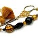 Beaded Scissor Fob, Quilting, Sewing, Cross Stitch, Gift for Crafter, Black, Gold, DIY Crafts, TJBdesigns, Direct Checkout