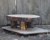 20" Rustic Wood Tree Slice Wedding Cake Pedestal or Cupcake Stand for your Event and Party or even a Newborn Photo Prop