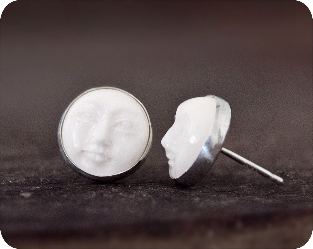 Full Moon Earrings // Sterling Silver Earrings