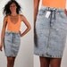 Vintage High Waist Denim / Acid Washed / Pencil Skirt / Jordache Jeans