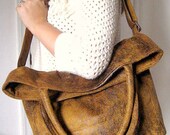Dark Mustard Handbag, Tote Bag Shoulder Bag, Faux Suede Dark Mustard Bag