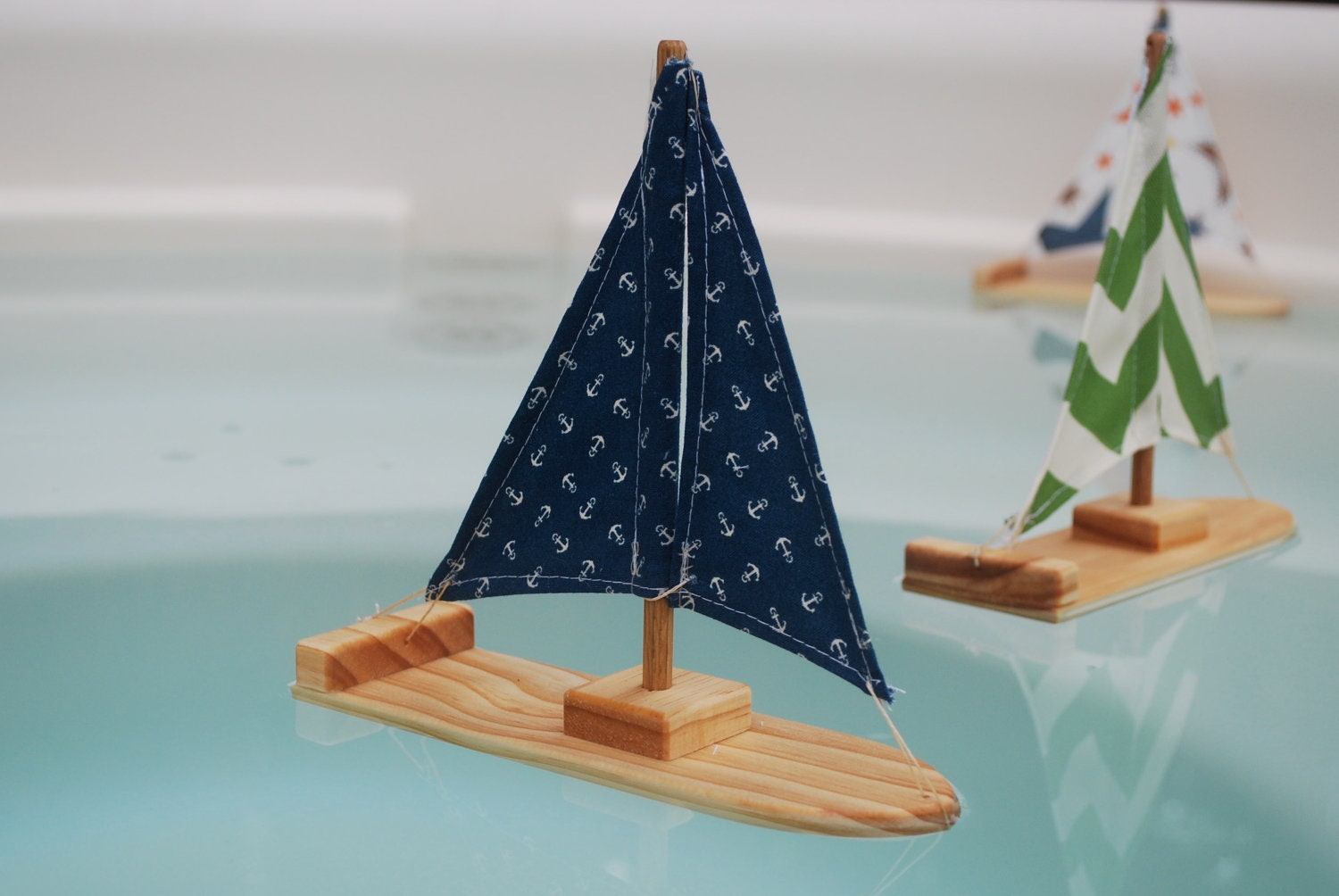 Navy Anchor Sailboat