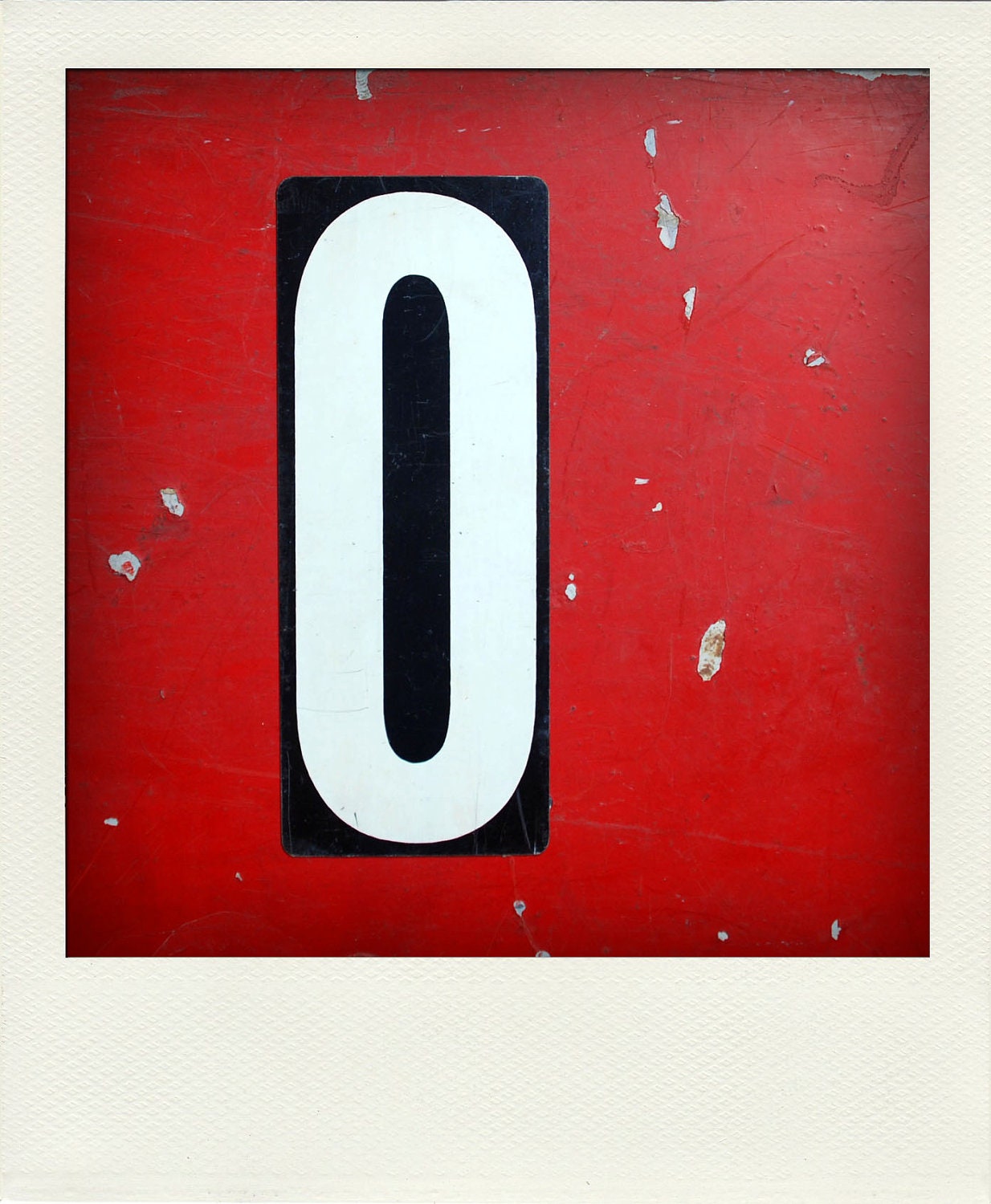 Vintage M Metal Gas Station Price Sign Number - 0 zero