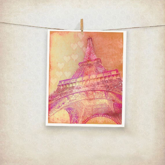 Love Paris - 5x7 fine art print - valentines day