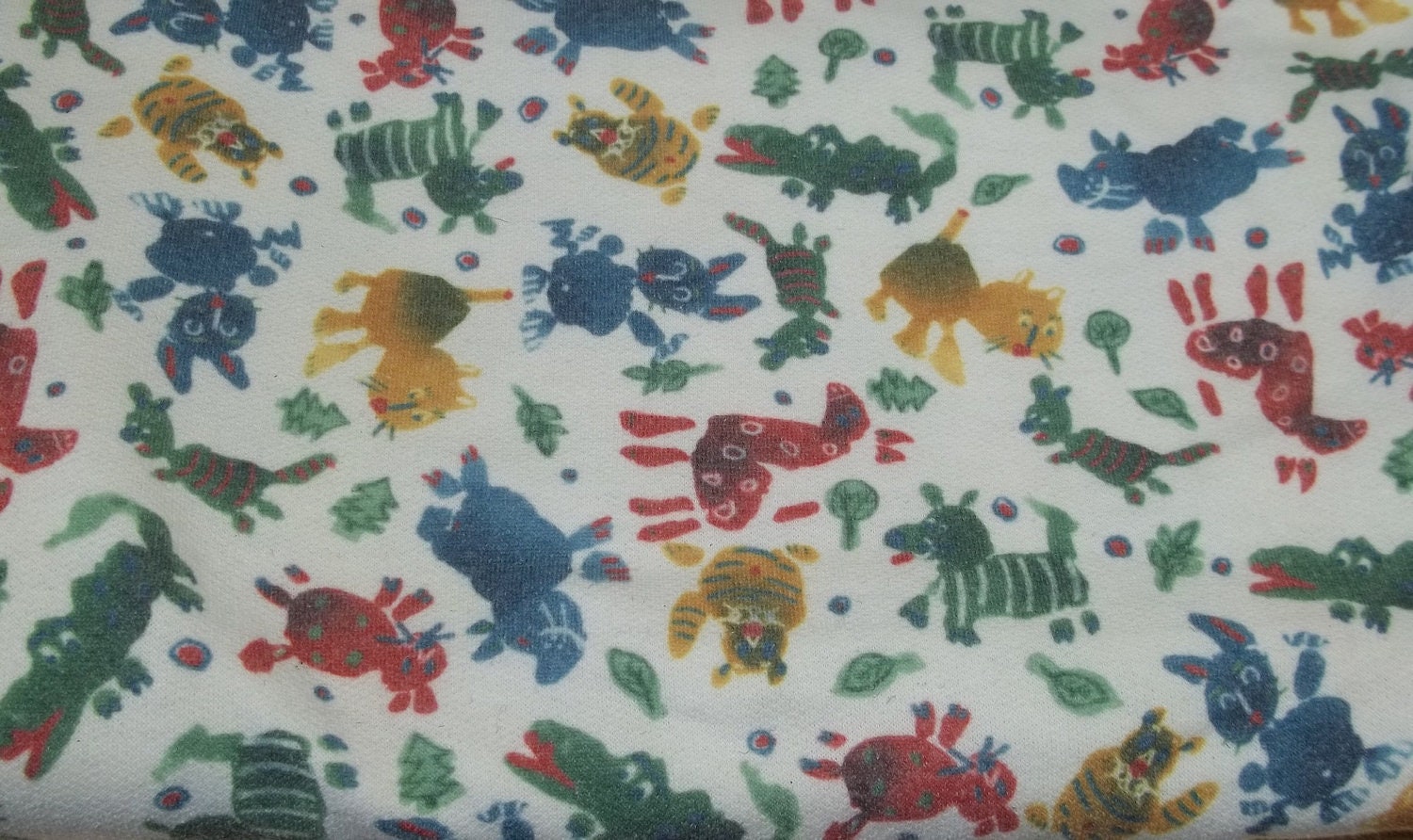 Vintage primitive animal fleece fabric children kids boys girls clothing accessories cushions recycling Eco-Friendly