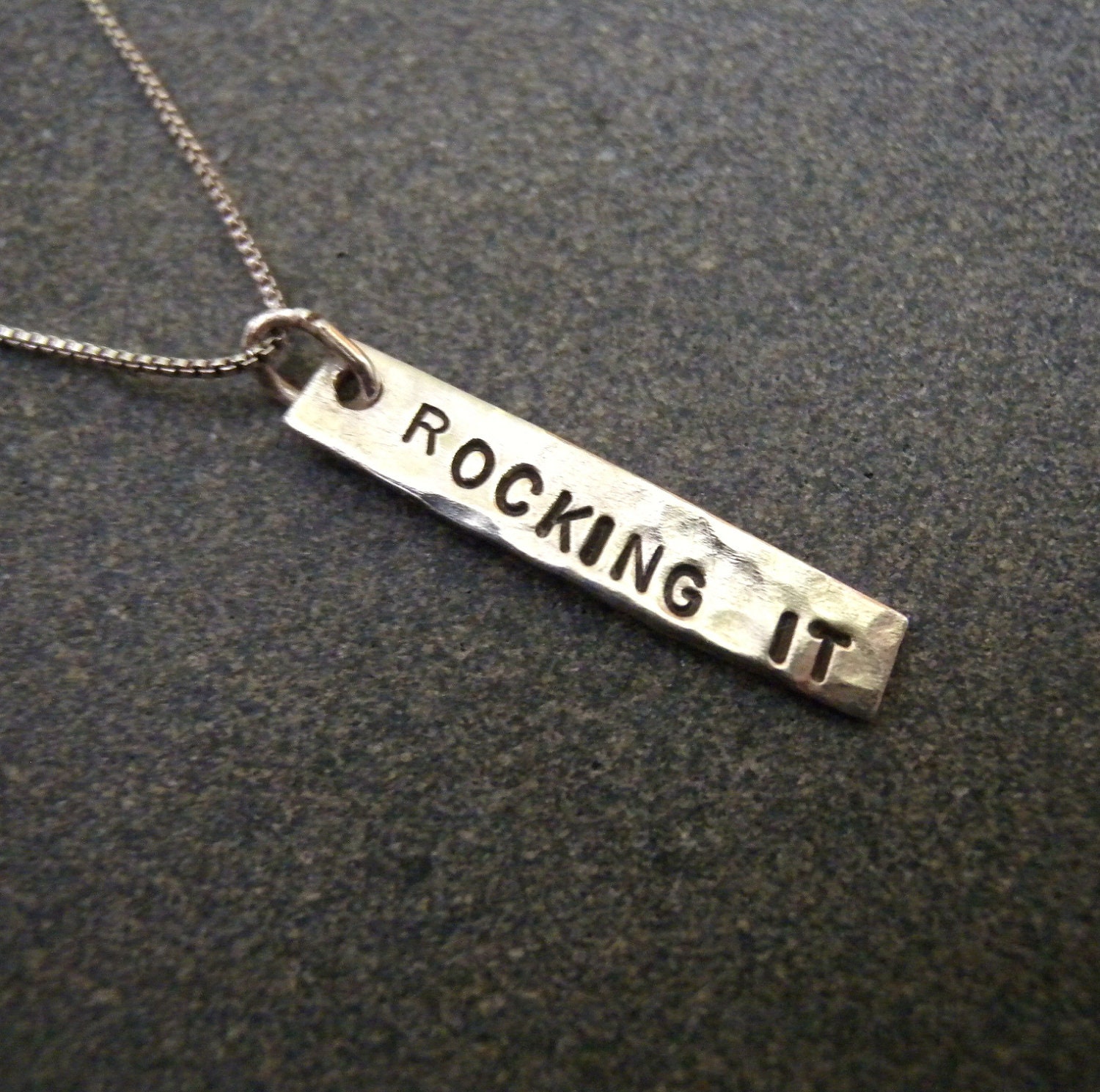 Items similar to ROCKING IT Sterling Silver Necklace, Spring 2015