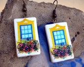 The Colorful Windows of Portugal Antique Replica Earrings - Aveiro