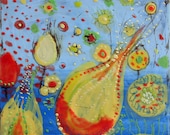 In search for Iza's Garden  - original encaustic painting