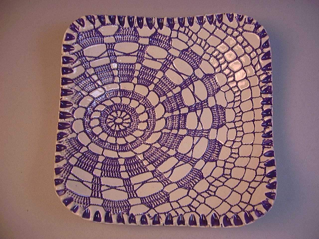 Ceramics, Art Pottery, Bowl, Home Decor, Square Shaped Soap Dish, Trinket Tray, Spoonrest, Lavender, Purple