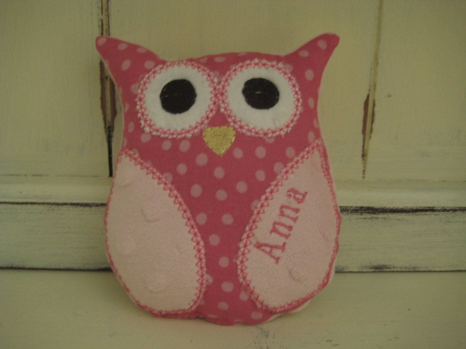 Personalized Stuffed Owl Soft and Plush Toy for Baby or Dog