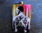 FN321 - Tattooed Gentleman Illustration 8oz. Flask