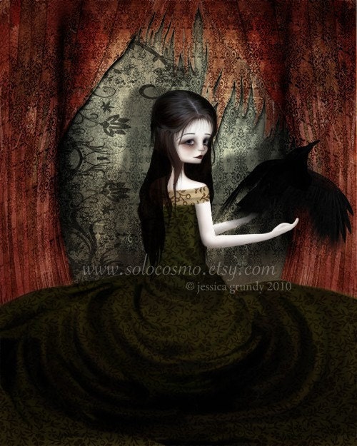 Fine Art Print "Lenore" Medium Size 8.5x11 or 8x10 A4 Premium Giclee Print of Edgar Allen Poe The Raven