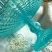 breathtakingly beautiful bermuda blue pedestal cake stand