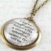 I Am An Omnivorous Reader - Sherlock Holmes Literary Quote Glass Pendant Necklace