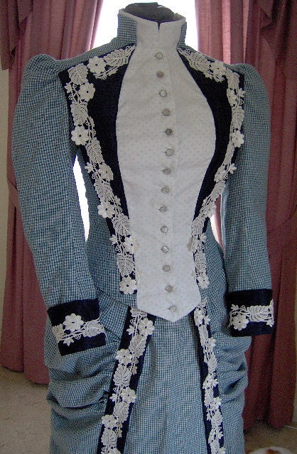 FOR ORDERS ONLY - Custom Made 1800s Victorian Gown 1880s Bustle Dress - Bodice Skirt - Sass - Old West - Wedding Bridal Gothic