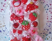 iPhone 4G or 4GS Case Decoden - Strawberries and Cream