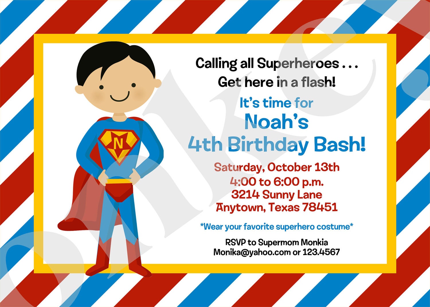 Superhero Birthday Invitations Il_570xn