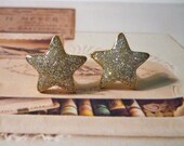 Sparkle Star Stud Earrings - Silver