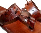 Brown Decor Twizzle Leather Sandals