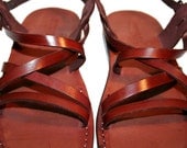 Brown Star Leather Sandals