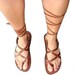 Brown Gladiator Leather Sandals