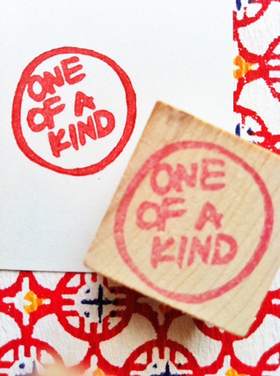 OOAK rubber stamp - hand carved rubber stamp -handmade rubber stamp -  mounted