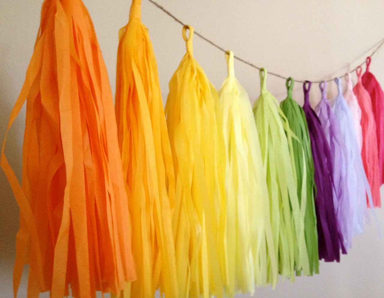 choose your colors ... tissue paper tassel garland // nursery // classroom // weddings // birthdays // party decorations Il_170x135