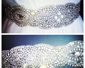 Bridal Sash, Crystal Sash, Custom Sash - CASEY