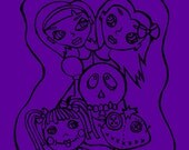 CREEPY KIDS coloring book featuring pictures hand drawn by me