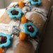 Colorful Bracelet, Bright Turquoise Flowers, Bright Fun Colors