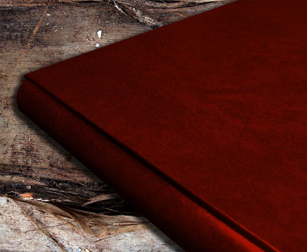 Personalized Leather Burgundy Photo Album, Scrapbook or Guest Book