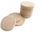 10 - 2" Unfinished Wooden Circles - 2 Inch (5 cm) - Large Wood Discs