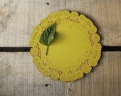 spring decor centerpiece -  wood doily - gift for women - 10 dollar gift - you pick the color