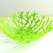 Nectarine Orange Art Glass Ocean Beach Sea Coral Bowl