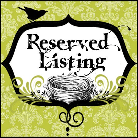 Reserved Listing for Jennifer