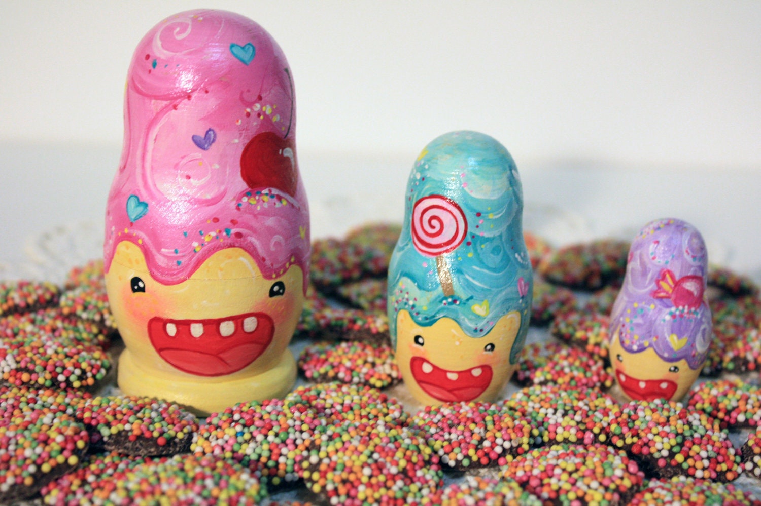 Custom Cupcake Matryoshka Dolls