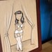 Pattie - original charcoal drawing on brown kraft paper
