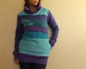 BUBBLES - Sweatshirt Sweater - Recycled Upcycled - One of a Kind Women - Small/Medium