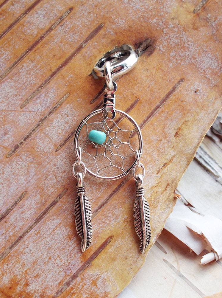 Dreamcatcher Charm Dreadlock Bead Silver Accessory Extension Accessories Dread Boho Bohemaian Hippie Silver