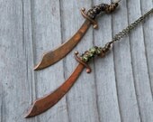 Sword Necklace, Sword, Pirate, Gemstone Necklace
