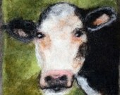 063 "Black Cow" Thyme Tile Needle Felting Pattern Kit