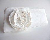 Bridal Accessories, clutches, "Rosebloom" Clutch in ivory